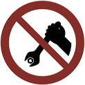 Prohibido reparar la máquina en funcionamiento